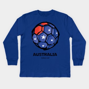 Australia Football Country Flag Kids Long Sleeve T-Shirt